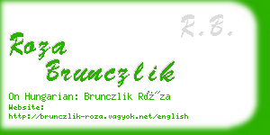 roza brunczlik business card